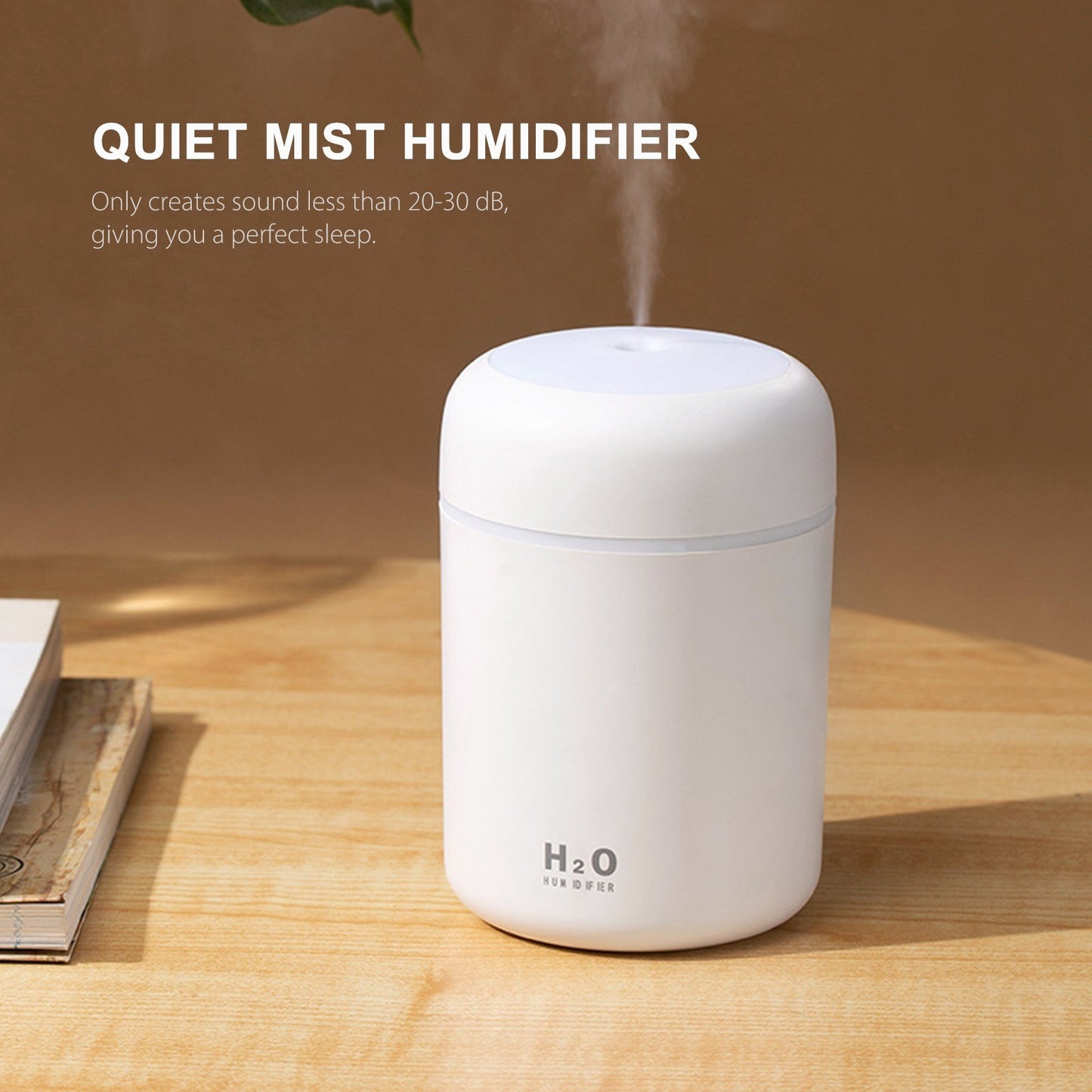 300mL Car Mist Humidifier Diffuser Portable Colorful Night Light Quiet Auto-Shut Off 2 Mist Modes Humidifier Essential Oil Diffuser