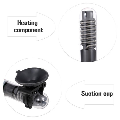 Mini Aquarium Heater Submersible Auto Thermostat Heater Fish Tank Water Heater Quartz Tube with Suction Cups