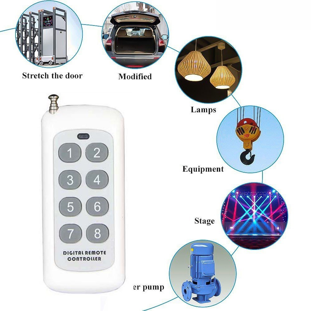 1000m Long Range Distance High Power 4CH Wireless Remote Control Transmitter 4CH Channel RF 433 MHz Portable Key Fob