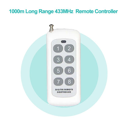 1000m Long Range Distance High Power 4CH Wireless Remote Control Transmitter 4CH Channel RF 433 MHz Portable Key Fob