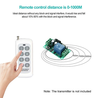 1000m Long Range Distance High Power 4CH Wireless Remote Control Transmitter 4CH Channel RF 433 MHz Portable Key Fob