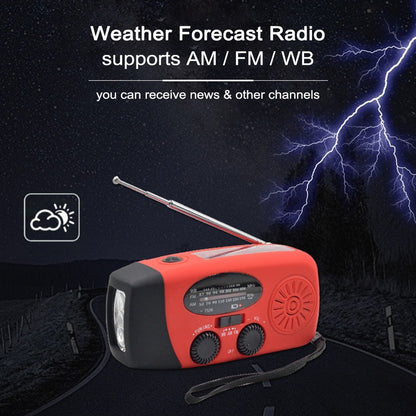 Portable Radio with AM/FM Flashlight Reading Lamp NOAA Weather Mobile Power Source