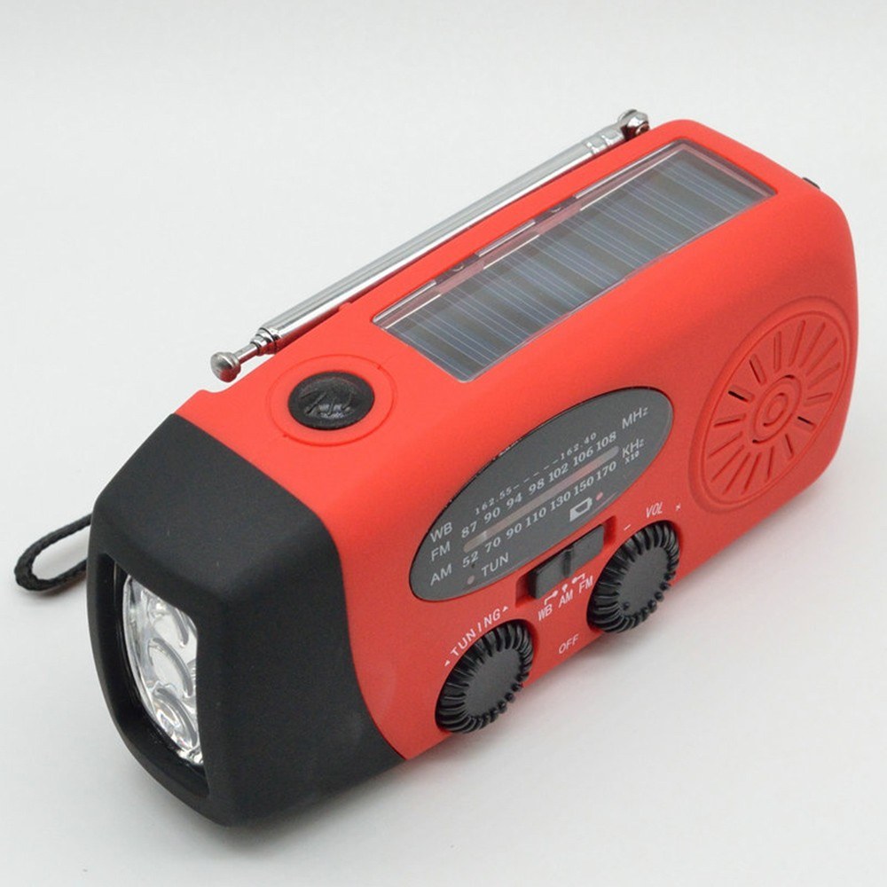 Portable Radio with AM/FM Flashlight Reading Lamp NOAA Weather Mobile Power Source