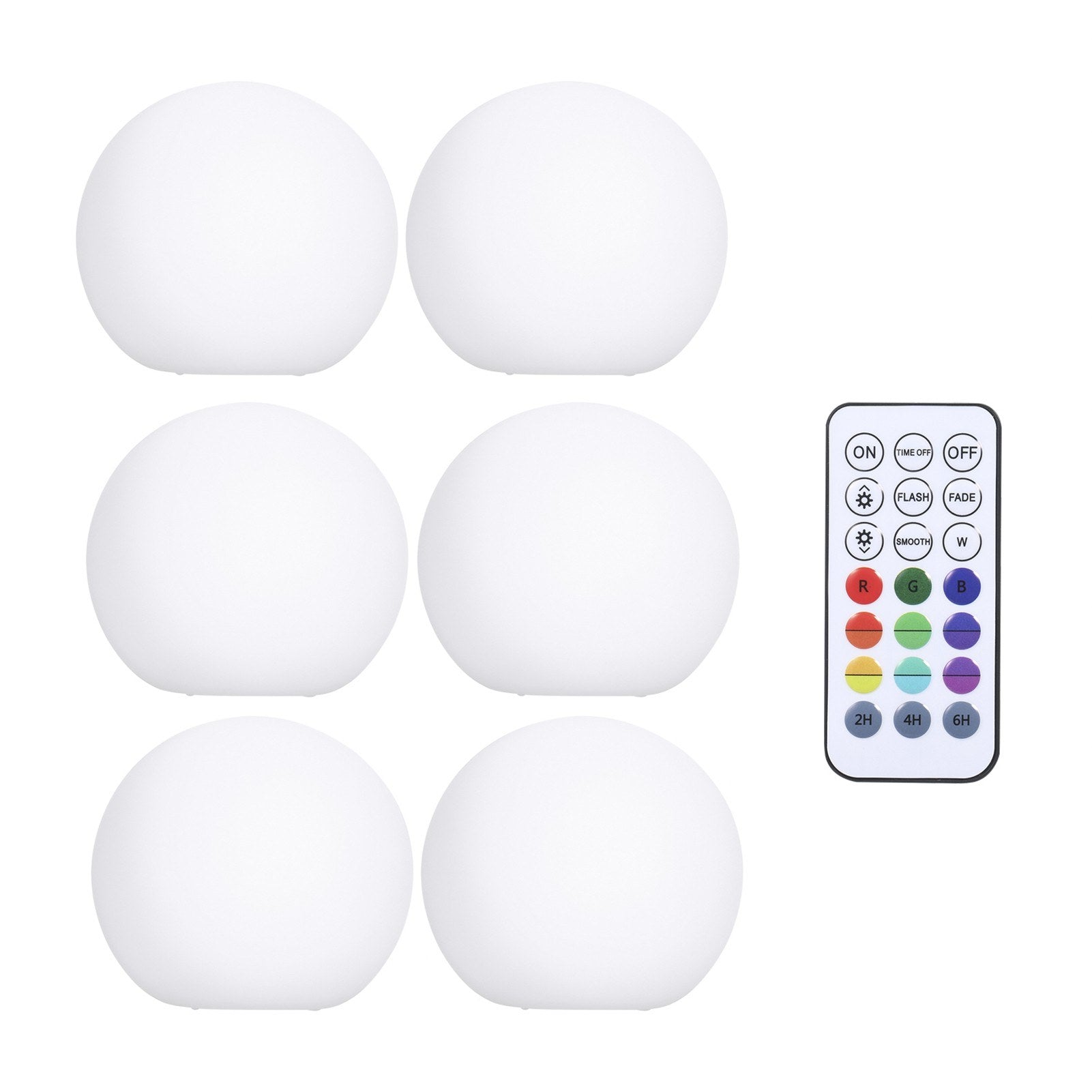 Dimmable Floatings Pool Light with RF Remote Control 16 Colors & 3 Dynamic Modes RGBW Color Changing LEDs Ball Lights