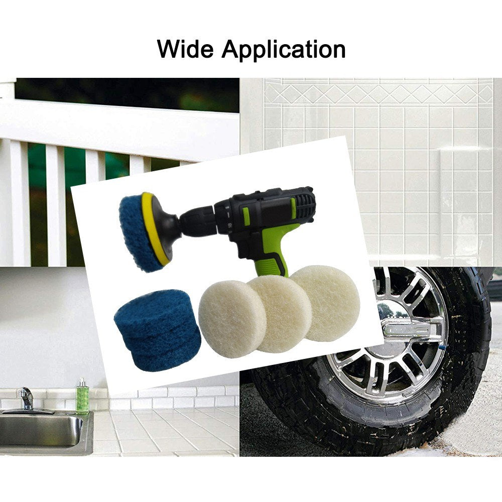 Power Scrub Pad Cleaning Kit Includes Extra Scrub Pads for Bathroom Kitchen Cleaning