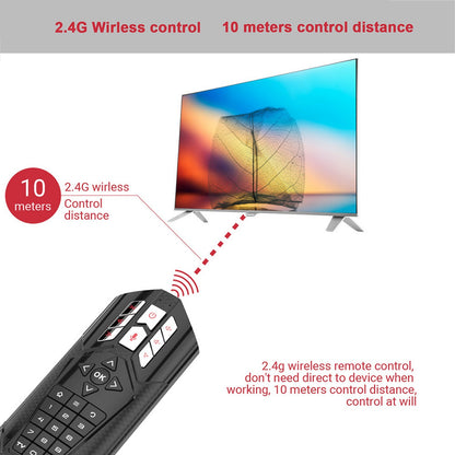 Wechip R1 2.4G Wireless Air Mouse w/ USB Receiver 6-Axis Motion Sensing Handheld Remote Controller for Smart TV Android TV BOX