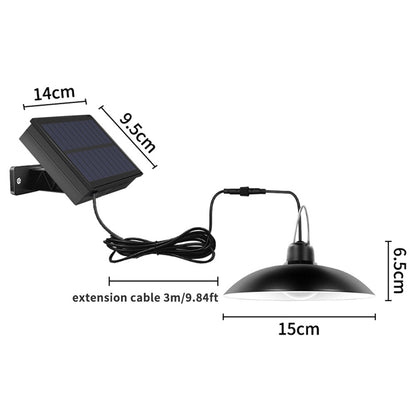 Solar Powered Pendants Lamp 16 LEDs Hanging Shed Light IP65 Indoor & Outdoor for Garden Yard