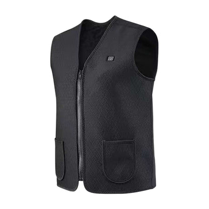 Men Heated Vest Winter Warm Heated Vest Heating Jacket Light USB Electric Warm Clothes for Outdoor Running Cycling Biking Driving Hiking(Battery Not Included)