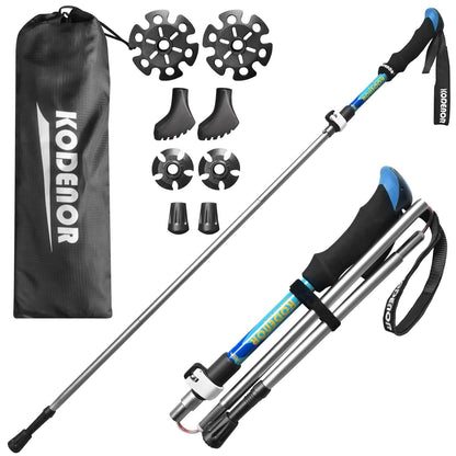 2 PCS Collapsible Trekking Pole Set For Trekking Camping Traveling Climbing Short Style