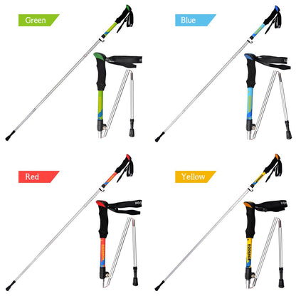 2 PCS Collapsible Trekking Pole Set For Trekking Camping Traveling Climbing Short Style