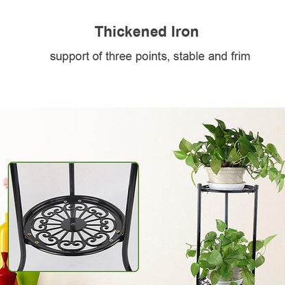 Flower Display Shelf 2 Holder Metal Plant Pot Stand Garden Patio Home Outdoor