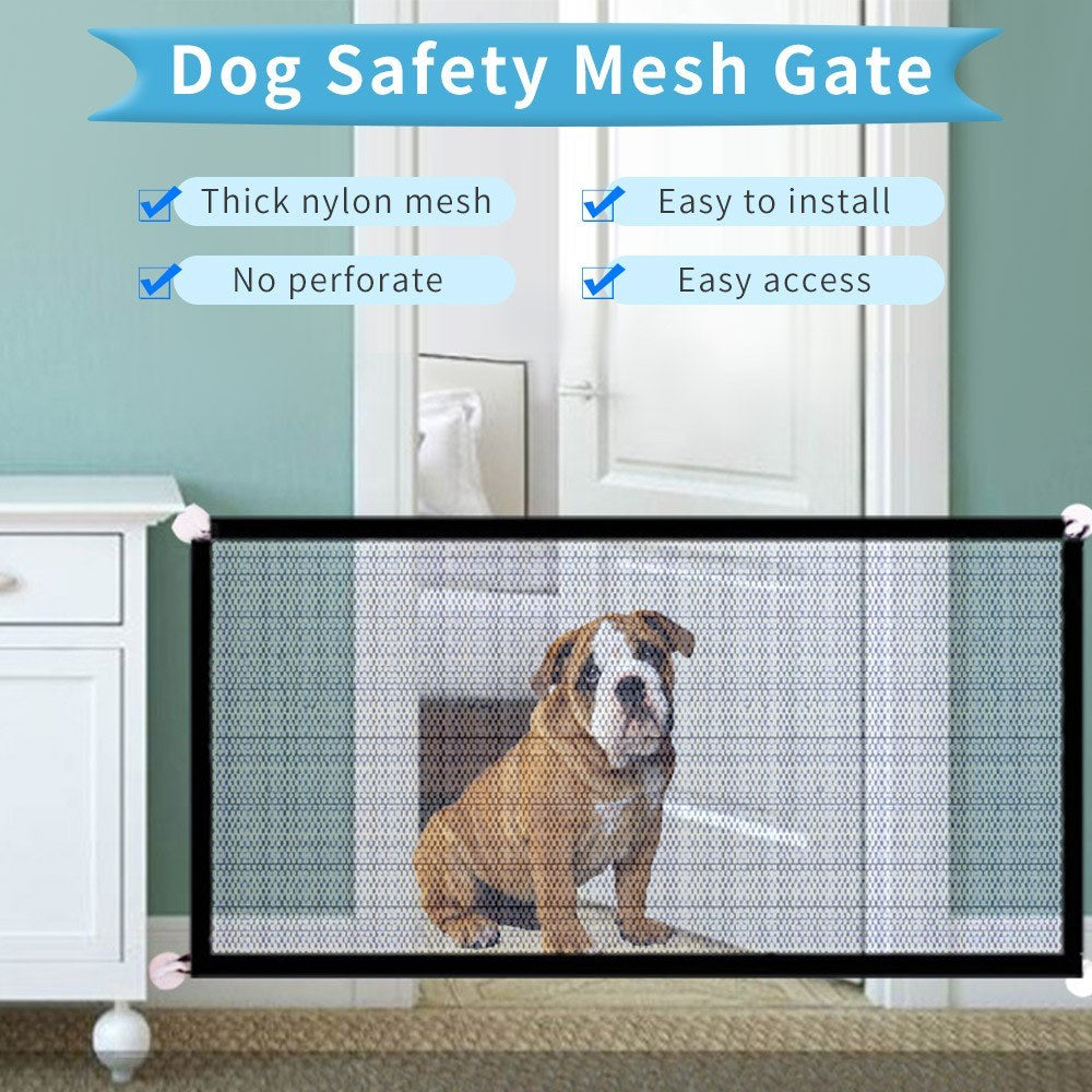 Install Anywhere Portable Folding Dog Cat Pet Safe Mesh Fence