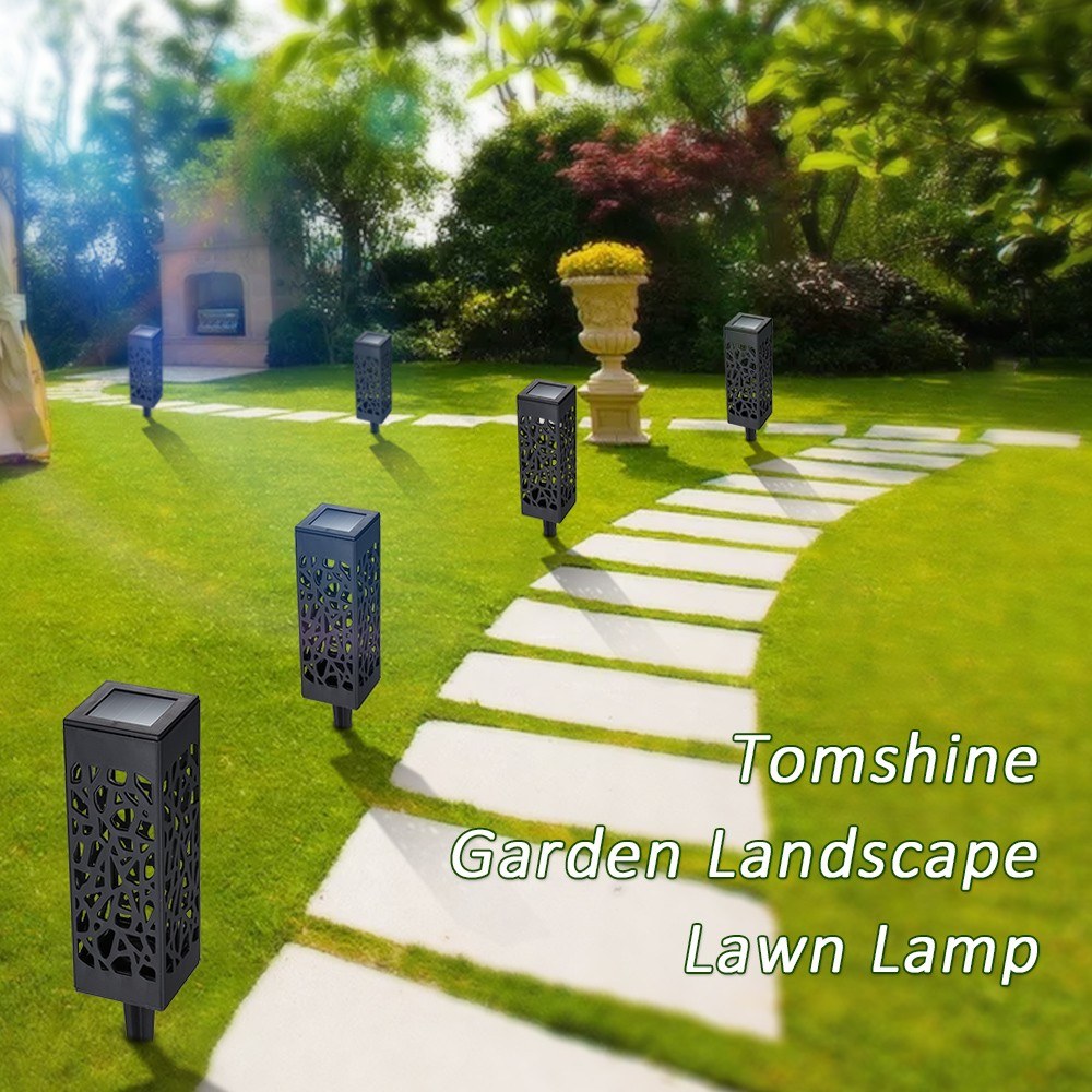 TOMSHINE 6Pcs IP65 Water Resistance DC2V Solar LEDs Lawn Lamp Hollow Decorative Outdoor Landscape Light