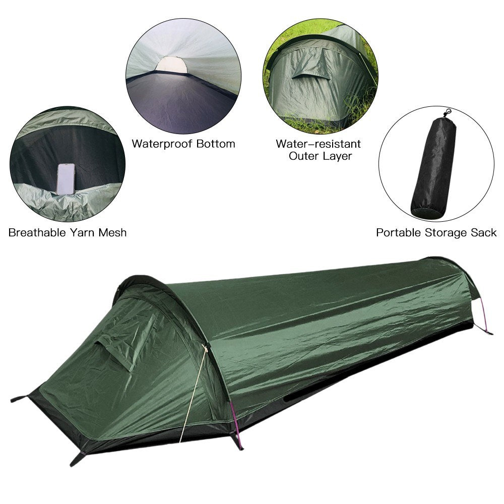 For Outdoor Camping Lightweight Backpacking Single Person Sleeping Tent