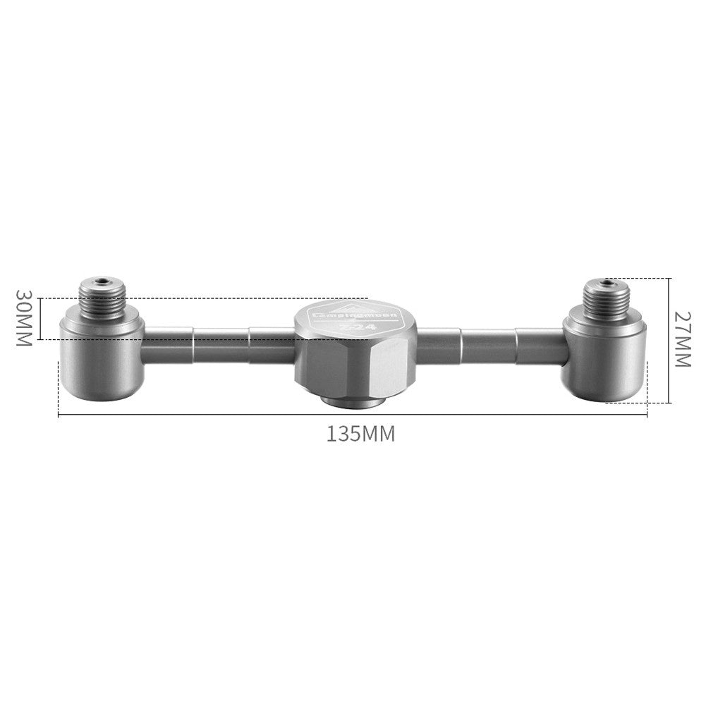 CAMPINGMOON Z24 Cylinder Adapter Aluminum Alloy 1-to-2 Adapters Nozzle Bottle Converter Gases Lamp Stoves Adapter with Stable Bracket