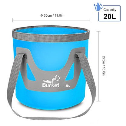 20L Collapsible Bucket Folding Water Container Portable Wash Basin for Fishing Camping Hiking Backpacking Car Washing