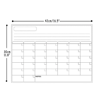 Magnetic Dry Erase Calendar board Refrigerator Stickers Kitchen Fridge Board for Weekly Monthly Schedule Daily Planner To-Do List