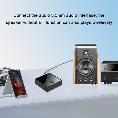 Fiber Optic Bluetooth 5.0 Audio Transmitter Receiver 2-in-1 Wireless Bluetooth Adapter One Connects Two Audio Adapter