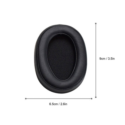 1 Pair Dust-proof Leather Breathable Headphones Cushion Replacement Ear Pads Cover for Sony MDR-100ABN WH-H900N