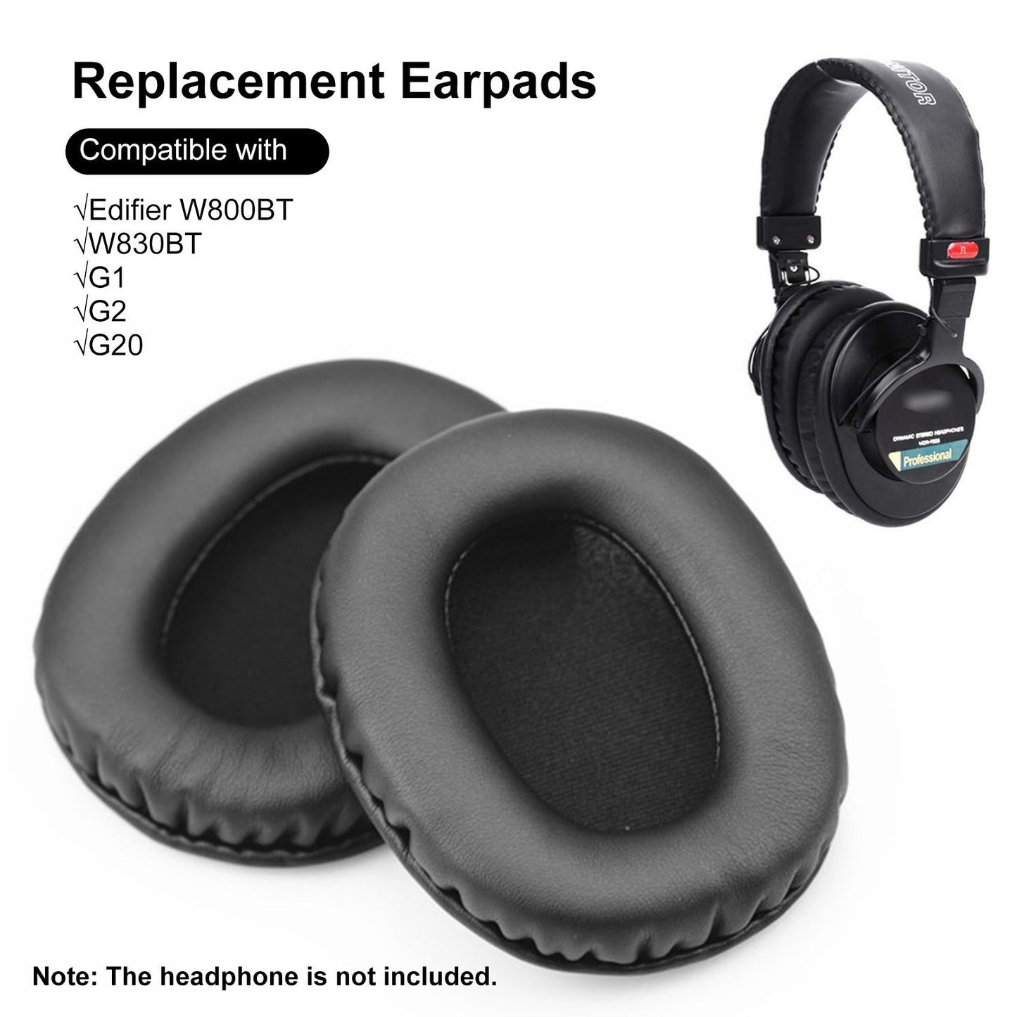 1 Pair Ear Pad Headphones Replacement Cushion Case for Edifier W800BT/W830BT/G1/G2/G20