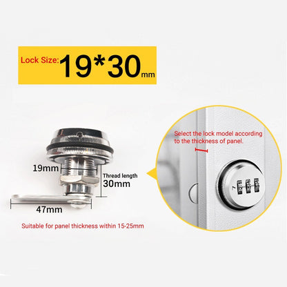 XT30 Combination Cam Lock Zinc Alloy Password Coded Lock Security Locks for Cabinet Drawer Cupboard Closet Box