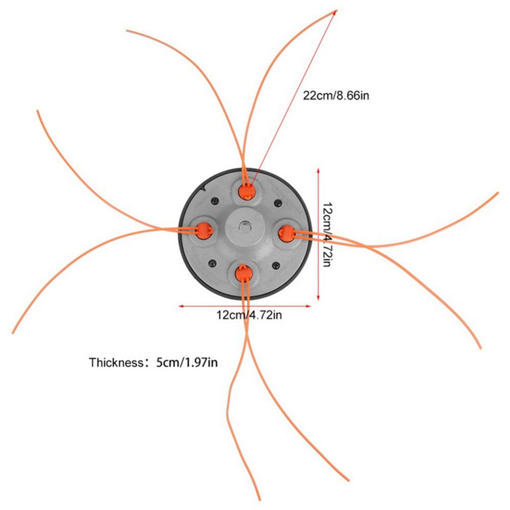 Durable Universal Lightweight String Trimmer Attachment Head for Brushcutter
