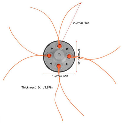 Durable Universal Lightweight String Trimmer Attachment Head for Brushcutter