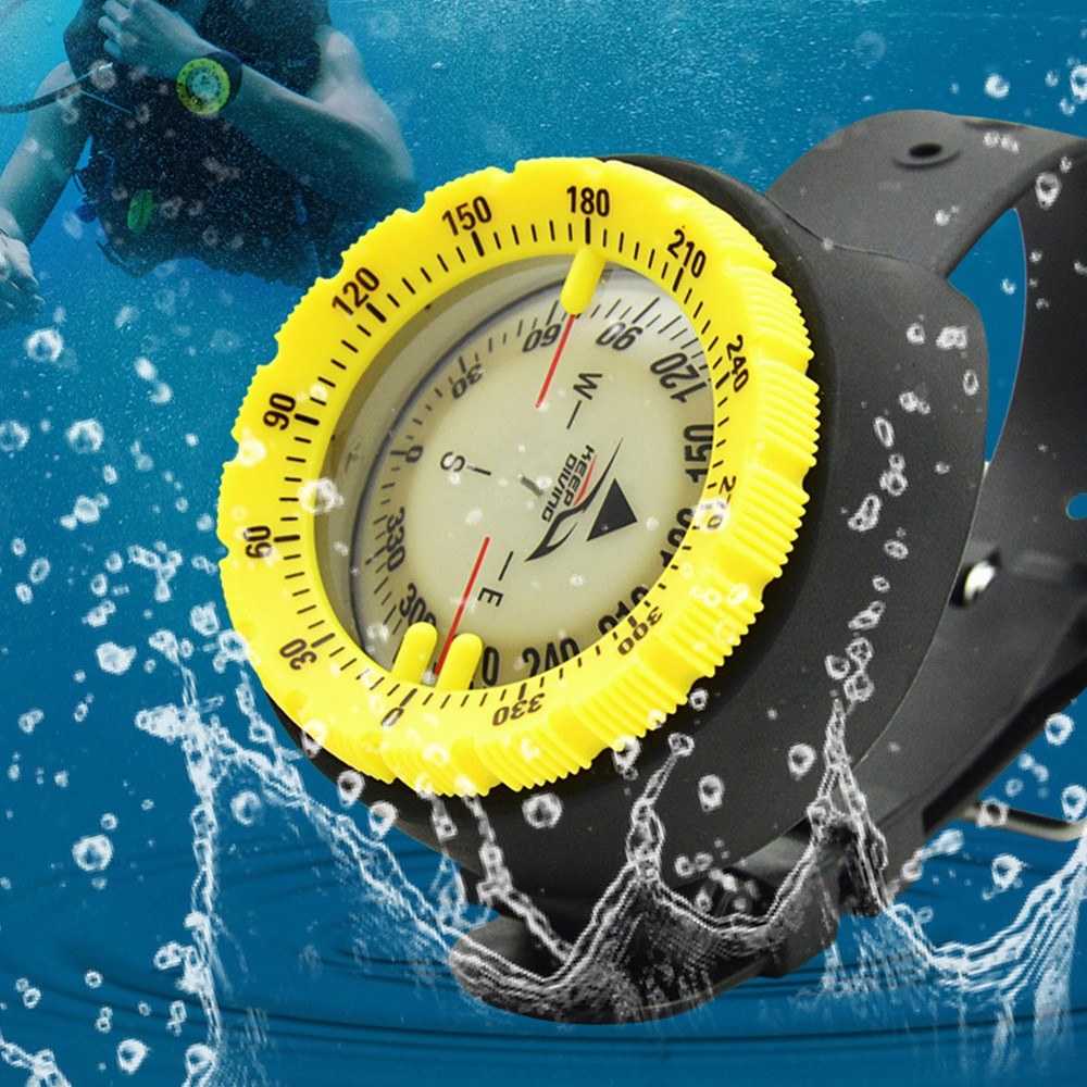 Professional High Precision Compass Underwater Luminous Compass for Diving Hiking Cycling Camping