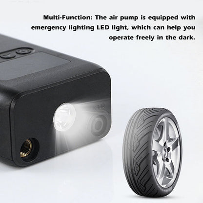 Mini Portable Car Air Compressor Tire Inflator 150PSI Rechargeable Cordless Auto Air Pump with Digital Display LED Light