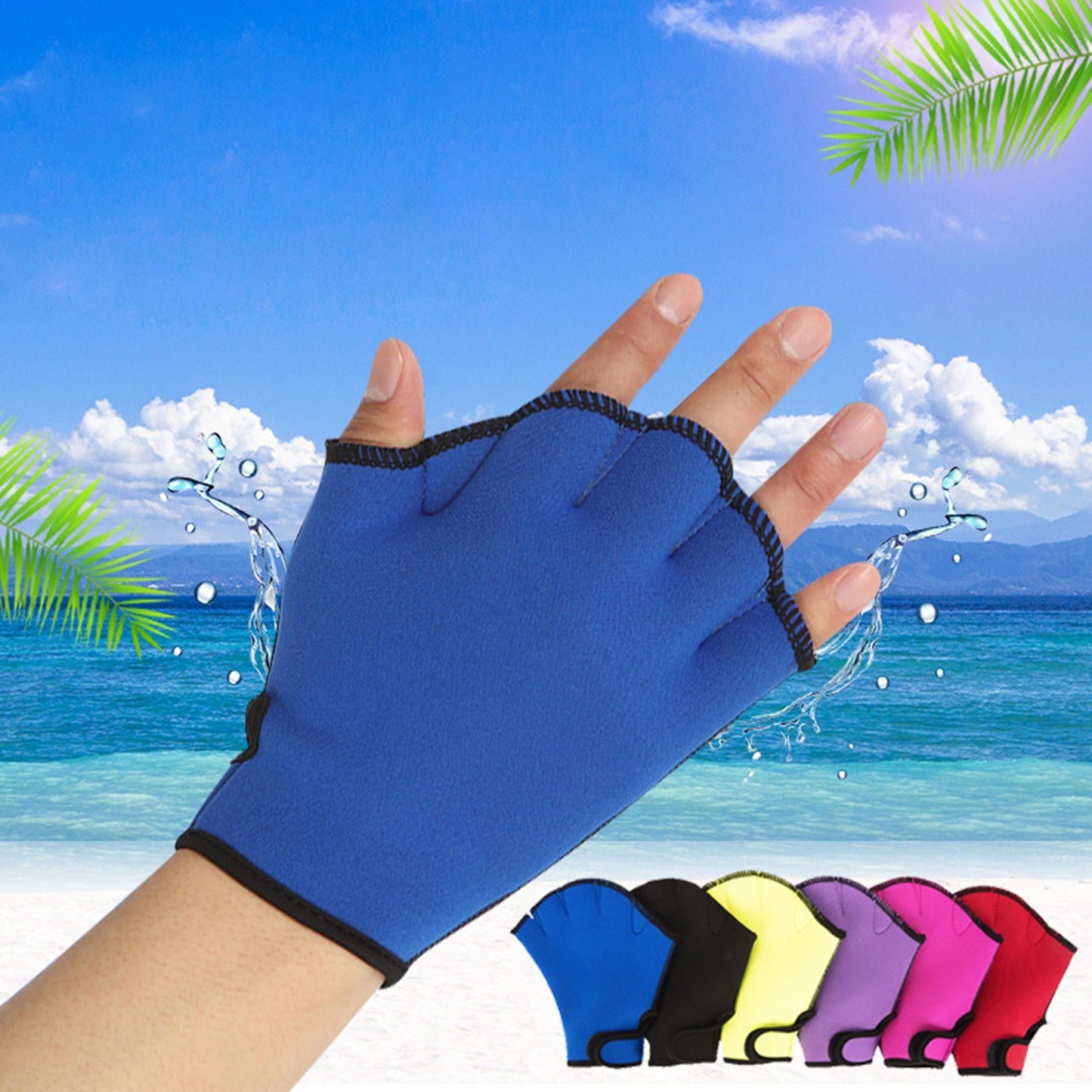 Webbed Swimming Gloves Swimming Diving Training Paddles Water Resistance Hand Paddles