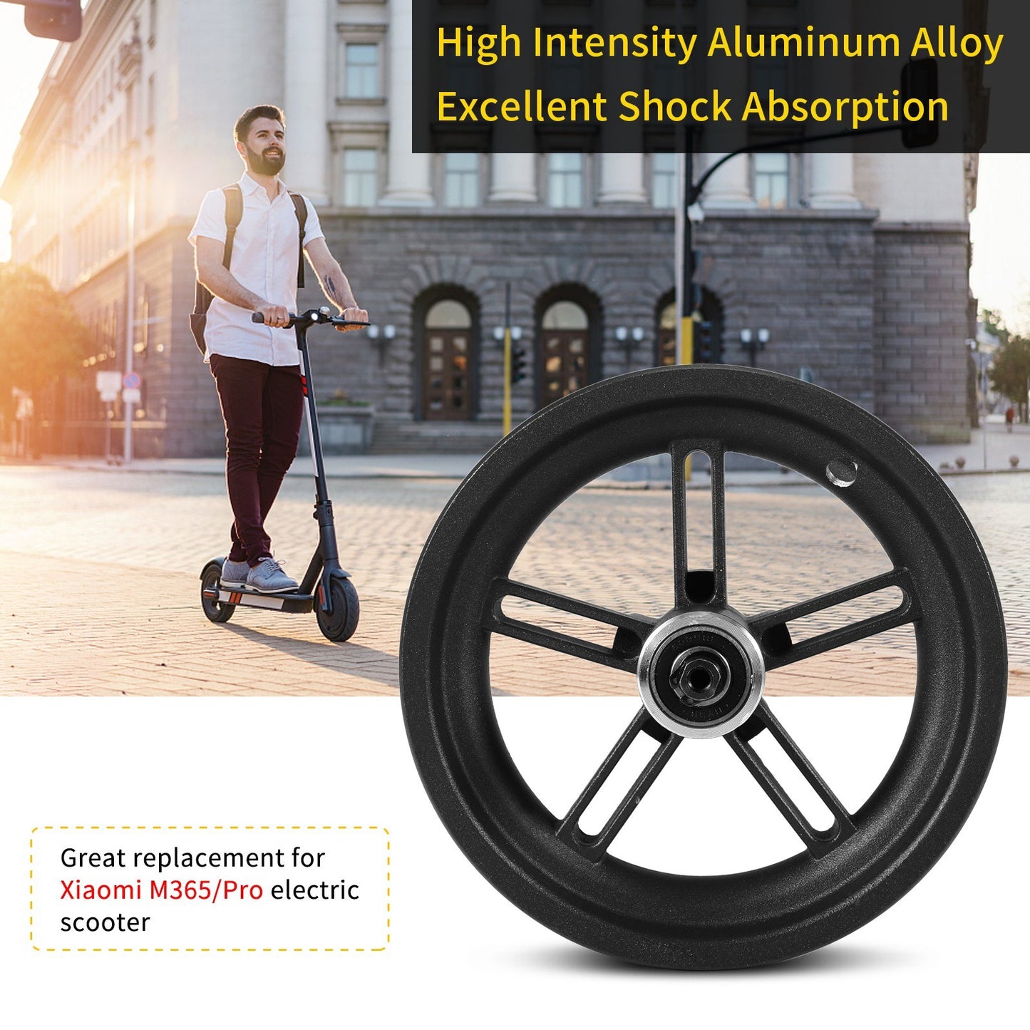 For Xiaomi M365/Pro Electric Scooter Rear Wheel Hub Replacement Metal Rear Rim Cycling Riding Accessory