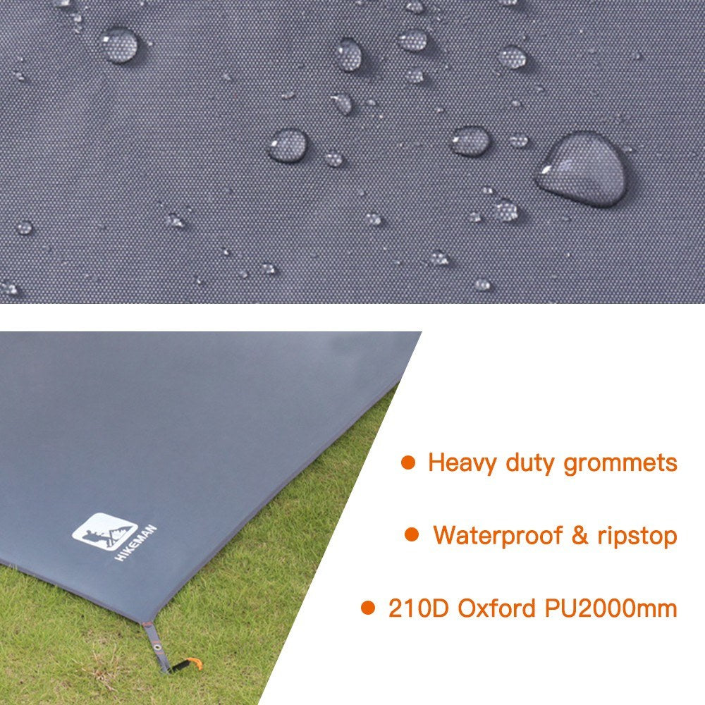 HIKEMAN Tarp Cover PU 2000 Waterproof Tent Footprint Tent Rain Fly Picnic Mat Survival Shelter Sunshade for Camping Hiking Outdoor Activities