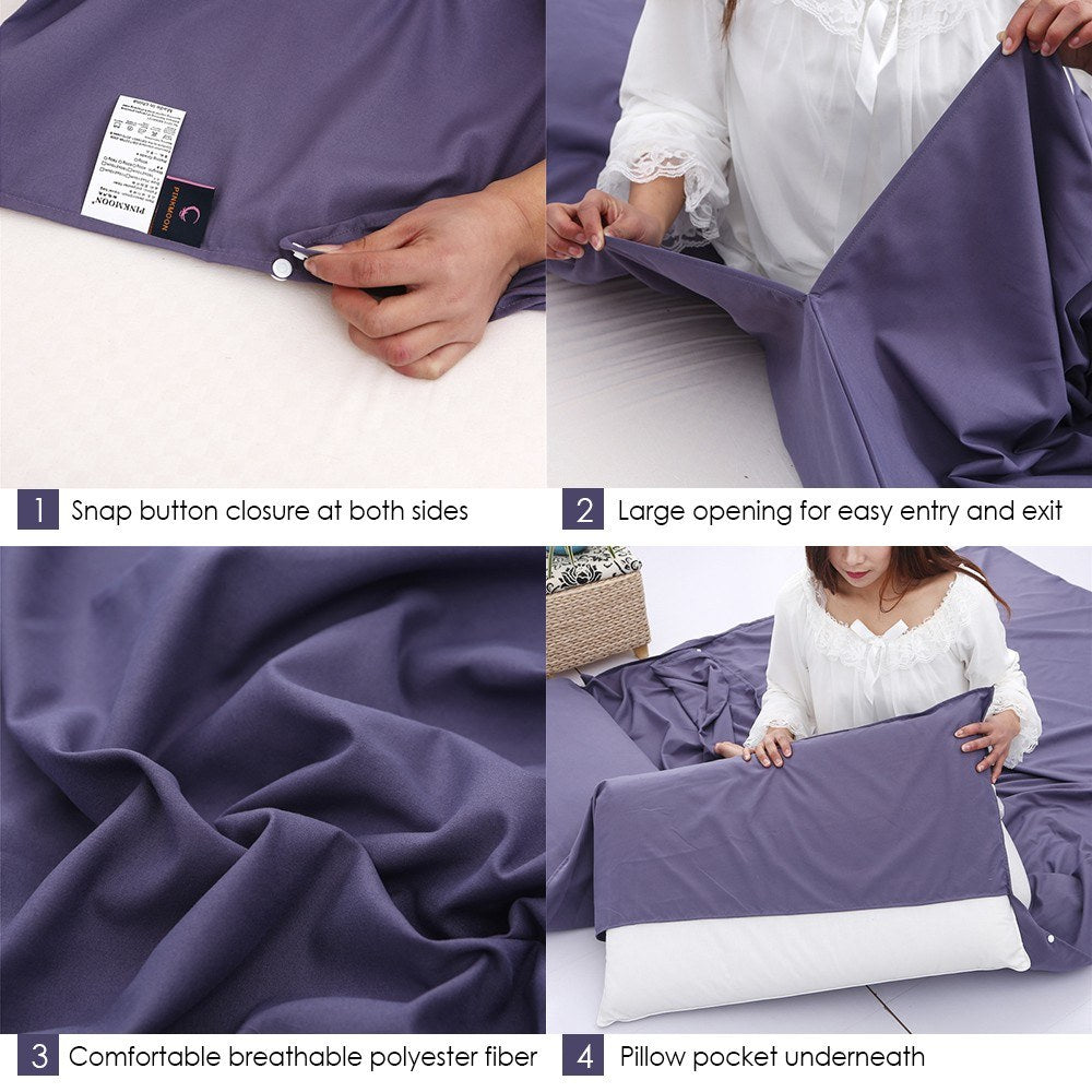 Lightweight Sleeping Bag Liner Sheet Sack for Outdoor Camping Hotel Travel