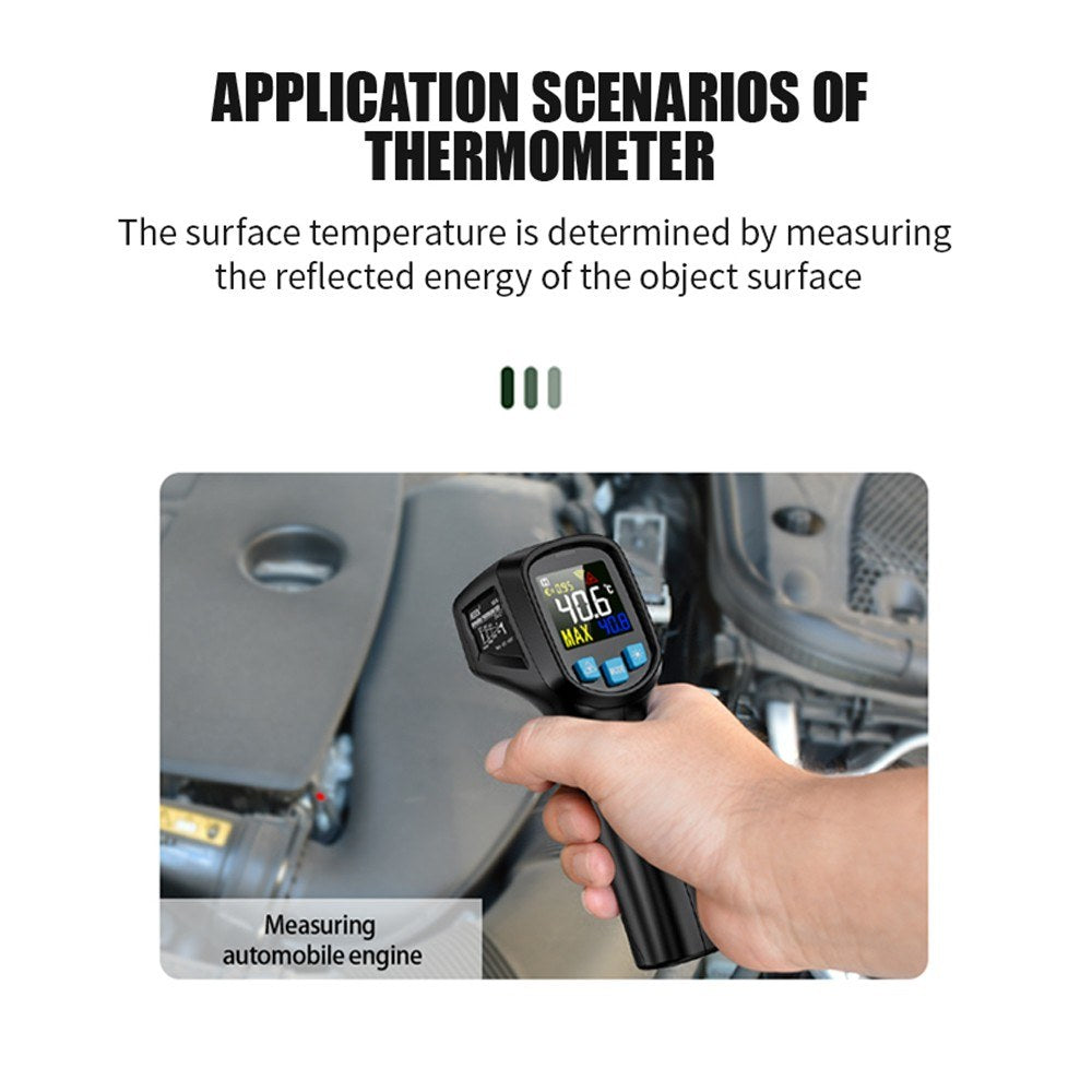 MESTEK IR03A -50 to 400 Degree Handheld Infrared Thermometer Non-Contact Digital Laser Industrial IR Temperature Tester with LCD Display