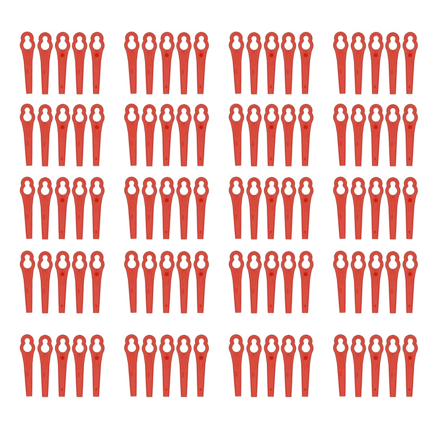 100 Pcs/Pack 83mm Plastic Durable Cutter Cutting Accessories for Strimmers Lawn Mower Grass Trimmer Gardening Tool Replacement