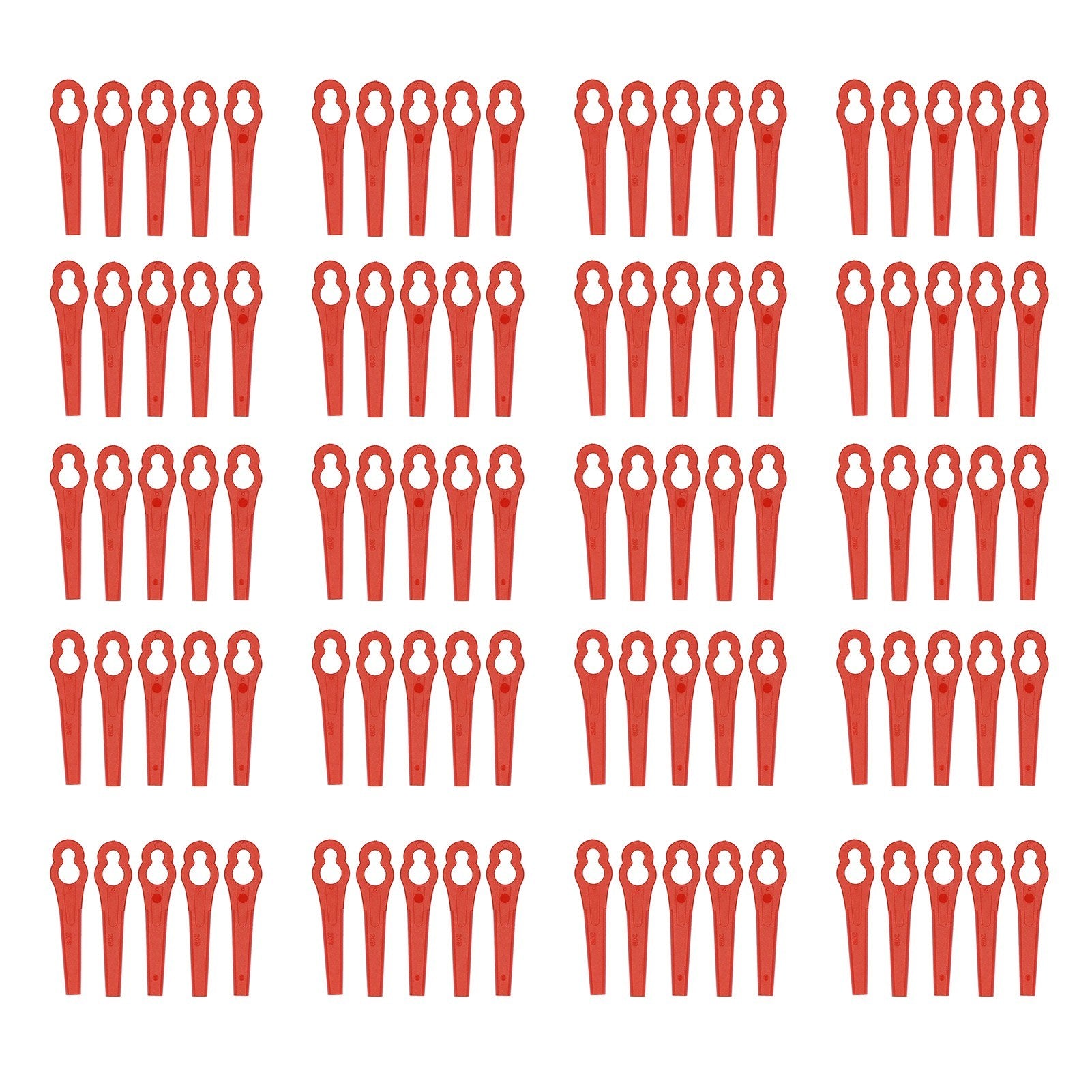 100 Pcs/Pack 83mm Plastic Durable Cutter Cutting Accessories for Strimmers Lawn Mower Grass Trimmer Gardening Tool Replacement