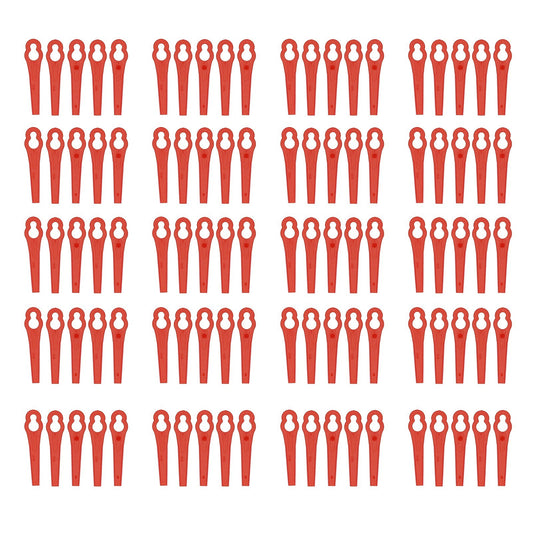 100 Pcs/Pack 83mm Plastic Durable Cutter Cutting Accessories for Strimmers Lawn Mower Grass Trimmer Gardening Tool Replacement