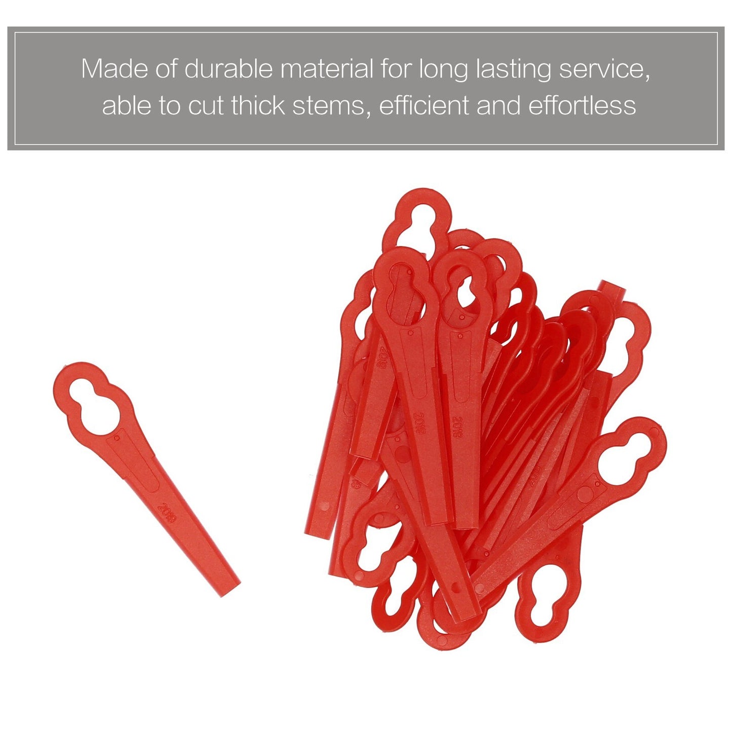 100 Pcs/Pack 83mm Plastic Durable Cutter Cutting Accessories for Strimmers Lawn Mower Grass Trimmer Gardening Tool Replacement