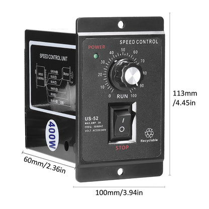 High Accuracy Anti-slip Rotation Knob Design Alternating Current Single-phase Asynchronous Motor Electronic Stepless Speed Regulation Speeds Controller