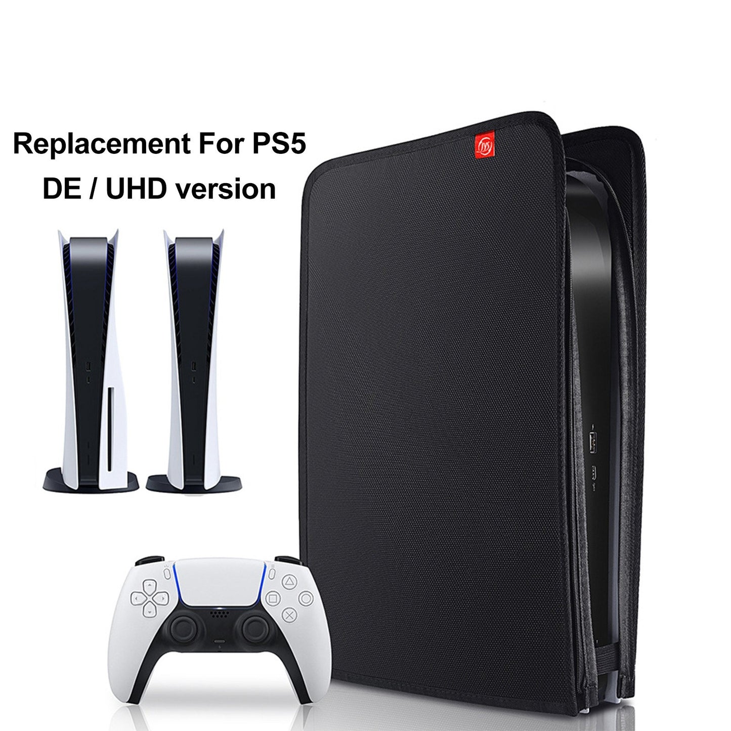 JYS Waterproof Soft Dust Cover Hollow Design Standing Position Replacement for PS5 Console Optical Drive Version Digital Version