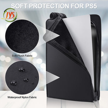 JYS Waterproof Soft Dust Cover Hollow Design Standing Position Replacement for PS5 Console Optical Drive Version Digital Version