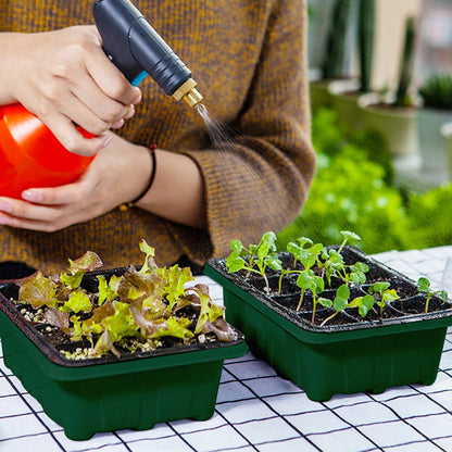 10 Set Seed Trays Moisturizing Seedling Starter Tray (12 Cells per Tray)with Adjustable Dome Lids and Base Plus Plant Tags