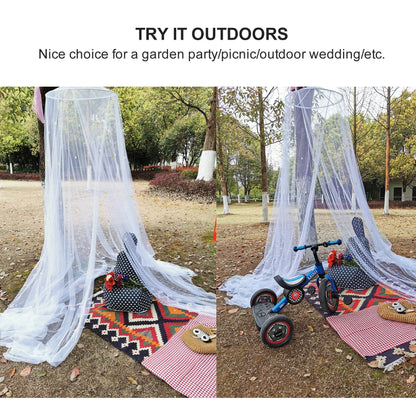 Luxury Bed Canopy Easy Setup Anti-mosquito Net with Fluorescent Stars Decor Kids Adults Bed Mosquito Mesh Net Play-Den