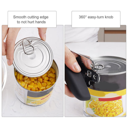 Can Opener Kitchen Stainless Steel Can Opener Manual Smooth Edge Tin Beer Jar Bottle Opener Hand Grip