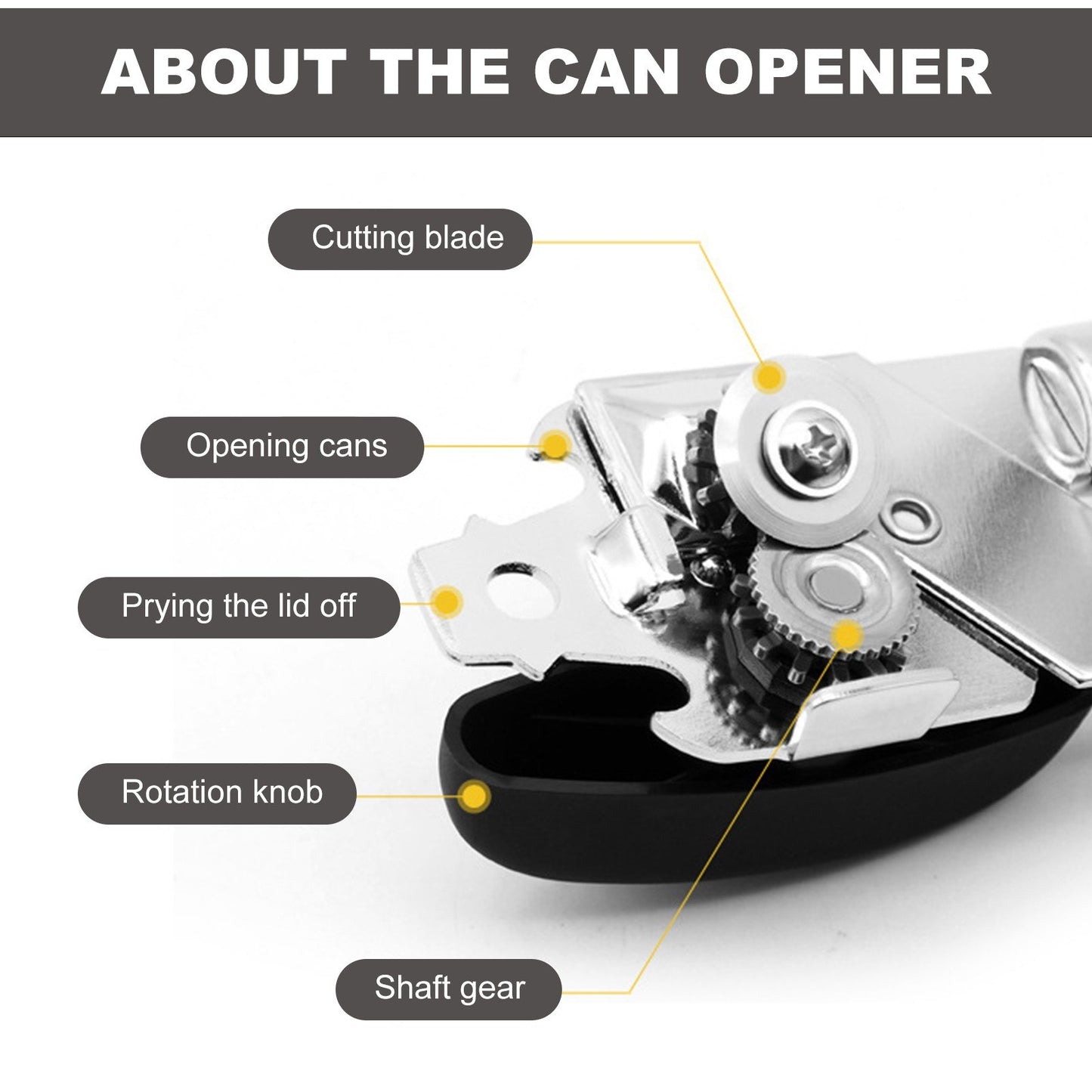 Can Opener Kitchen Stainless Steel Can Opener Manual Smooth Edge Tin Beer Jar Bottle Opener Hand Grip