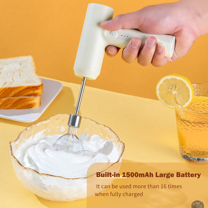 Kitchen Electric Egg Beater Egg Whisk 3 Speeds Wireless Handheld Mixer with Egg Separator Baking Cake Egg Cream Tool