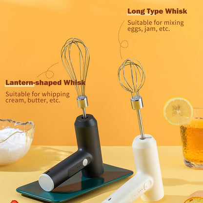 Kitchen Electric Egg Beater Egg Whisk 3 Speeds Wireless Handheld Mixer with Egg Separator Baking Cake Egg Cream Tool