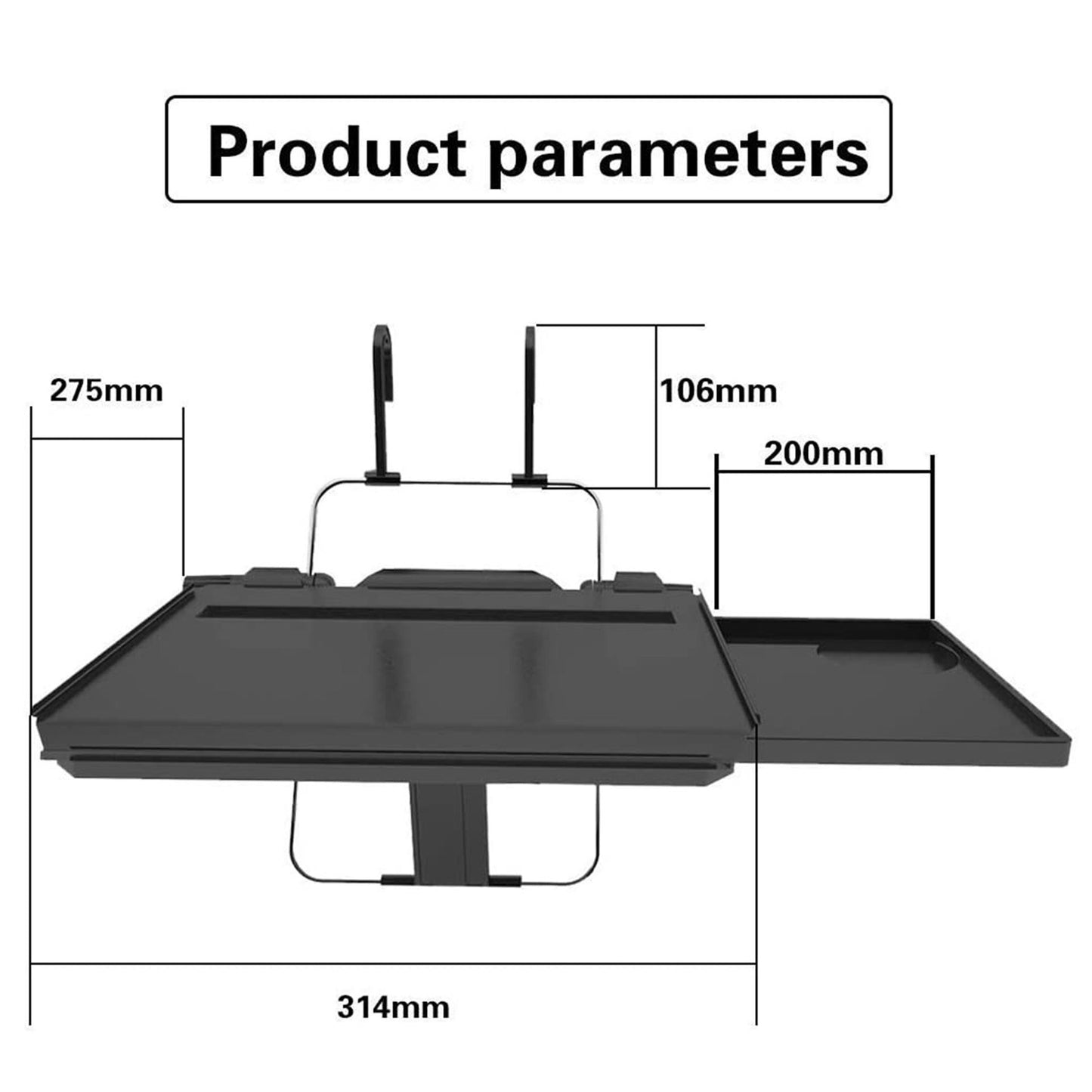 Universal Car Steering Wheel Seat Tray Steering Wheel Desk Food Tray Table for Writing Eating Computer Snack