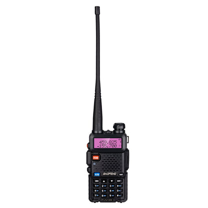 BAOFENG UV-5R Walkie Talkie FM Transceiver Two Way Radio Dual Display Rechargeable Radio - Black/EU Plug