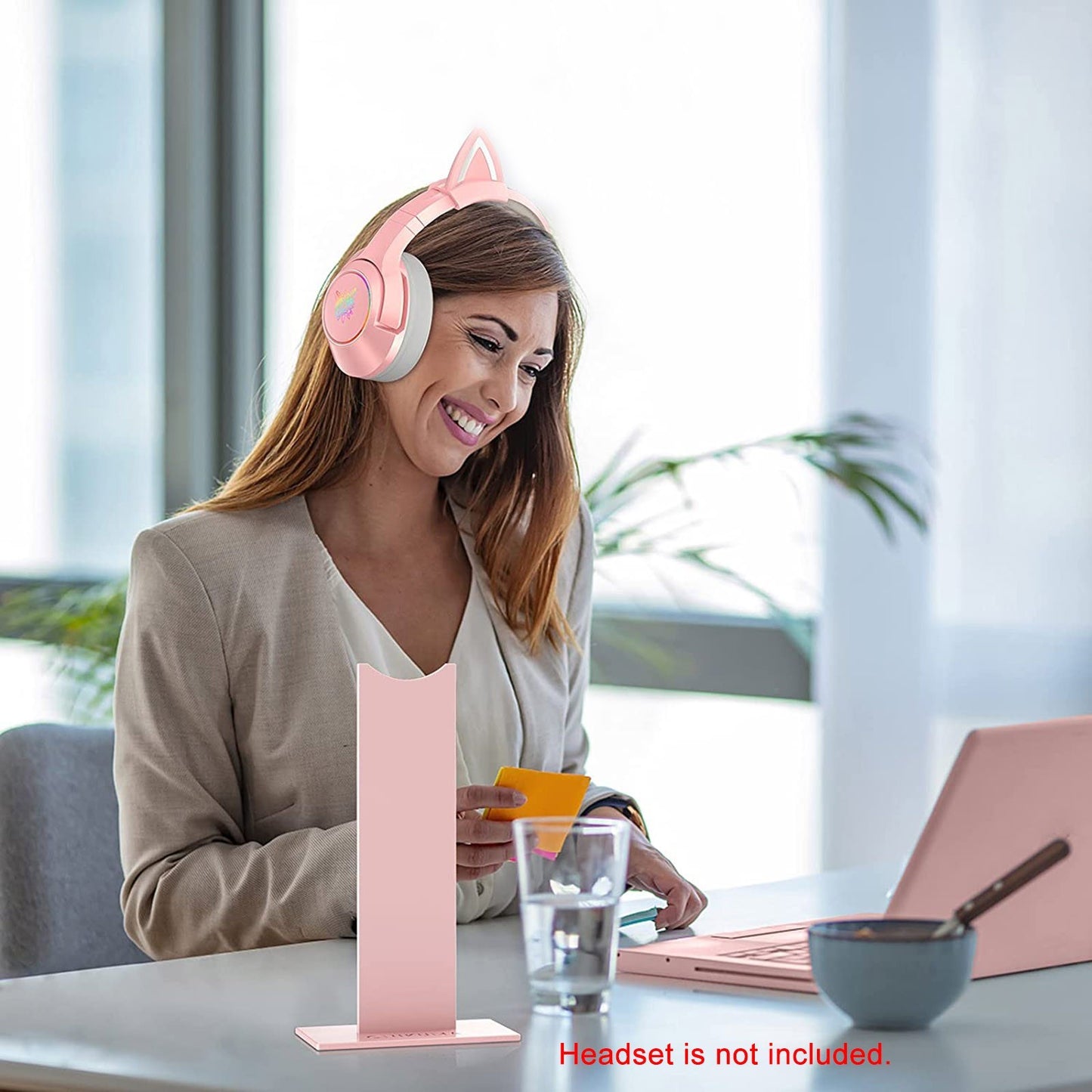 ONIKUMA Headphone Stand Desktop Headset Holder Metal Earphone Hanger for All Over-Ear Headphones